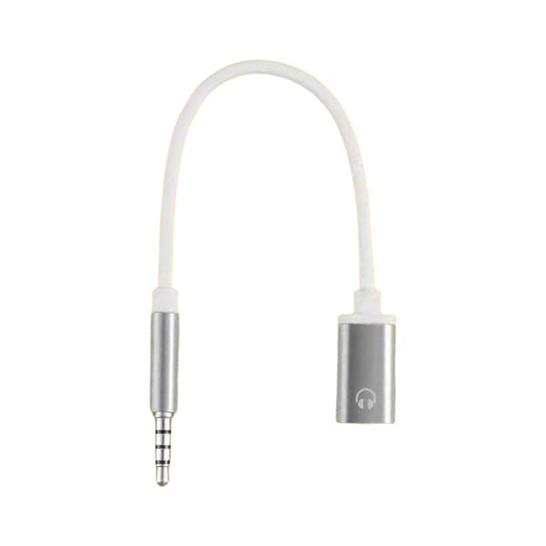 3,5 mm hann til Type C hunn hodetelefonkontaktadapter USB C til Aux lydkabel sølv Silver