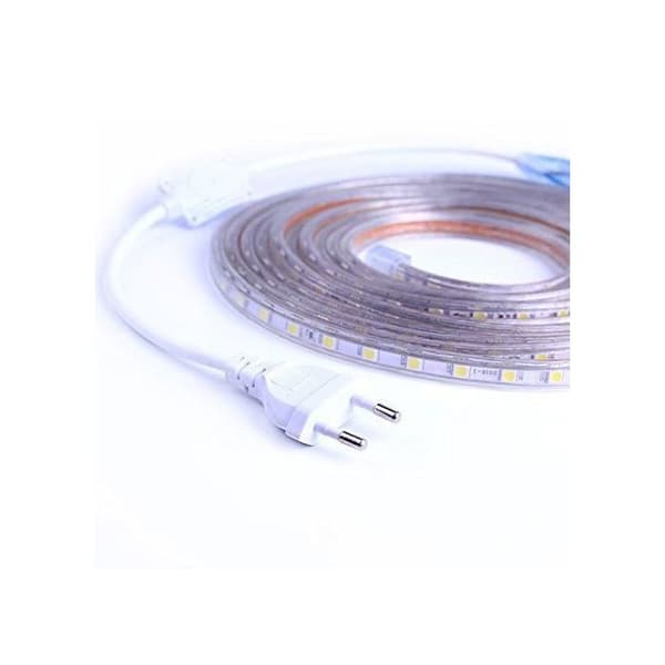 LED-stripe - SMD 5050 - 220V - 3M - Kjølig hvit - Fleksibel og vanntett