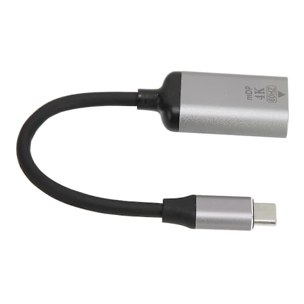 USB-C til DisplayPort Adapter 4K 60Hz Aluminiumlegering Plug and Play USB-C til Mini DP Adapter til Laptop Telefon Tablet