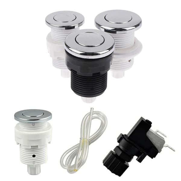 28/32 mm pneumatisk av/på-trykknapp for badekar 28 mm knapp 28mm button