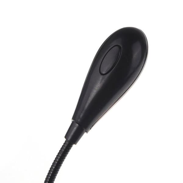 Notestativlampe med klipsfeste, 2 doble armer, 4 fleksible LED-er