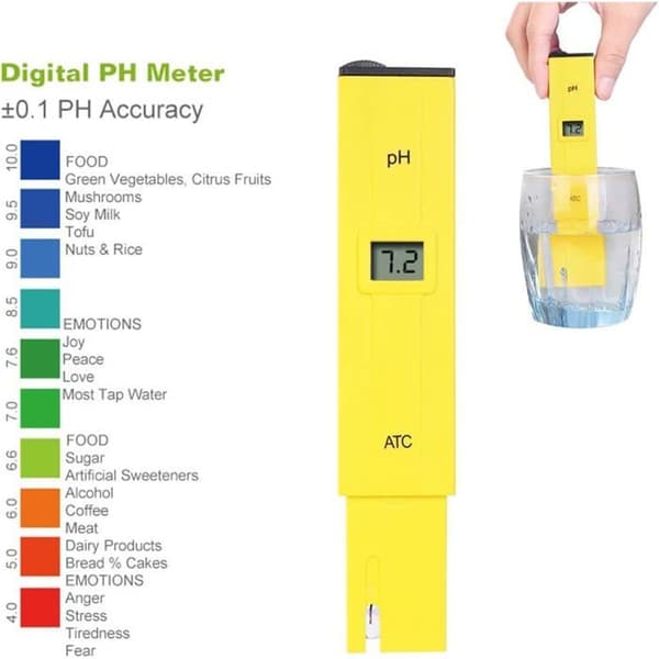 Digital pH-måler, Professionel pH-tester, Elektrisk Digital Lomme-pH-måler til Vand, Hydroponics Tester, LCD-skærm Pen