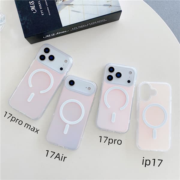 For iPhone 17/iPhone 17 Pro/iPhone 17 Promax mobildeksel, lasergradient magnetisk mobildeksel iPhone 17 Pro iPhone 17 Pro