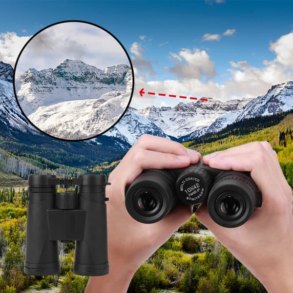 10X42 Kikkert BAK4 Bærbart Teleskop med Universal Clip til Udendørs Jagt