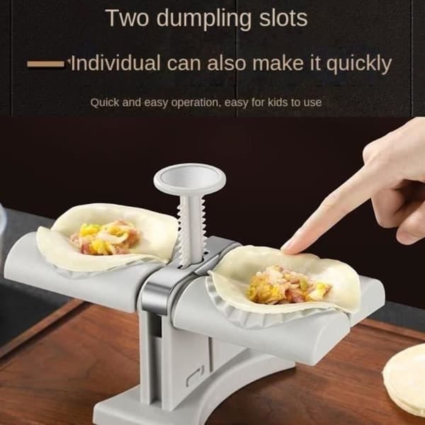 PASTAMASKIN - Automatisk dumplingpress - Dubbelhuvud - Hemmabruk - 1 styck