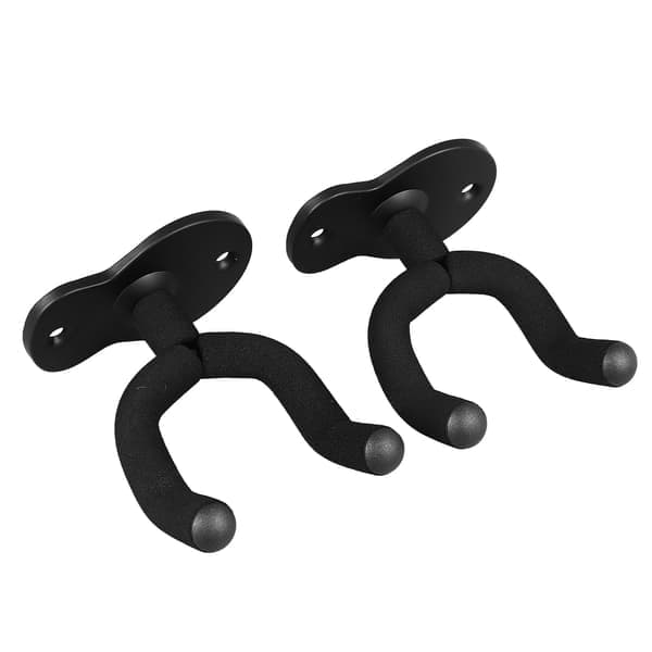 2 st gitarrväggfäste i metall, multifunktionell gitarrhängare med 5 plektrum för ukulele