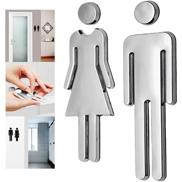 WC-kyltit, Itseliimautuvat, WC-kyltit Naiset ja Miehet-yux