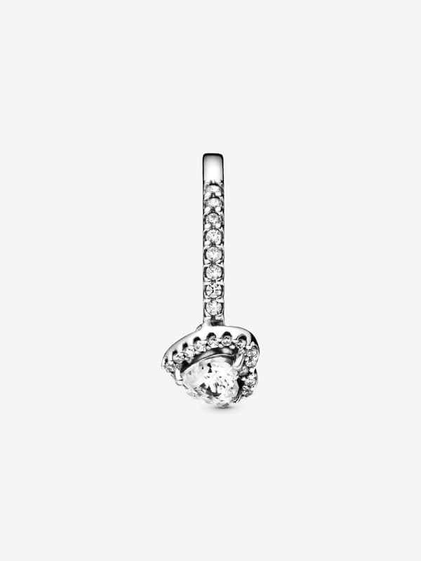 Pandora - Elevated Heart Ring - Sterling sølv Circumference: 52mm
