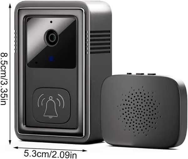 Smart videodörrklocka, trådlös videodörrklocka med kamera, smart WiFi-videodörrklocka White