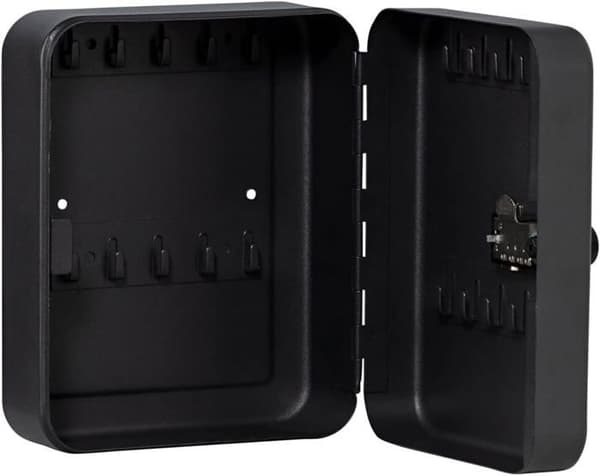 Nøgleskab - BEIJIYI - Model med digital kode - 20 kroge - Stålplade - Mat sort