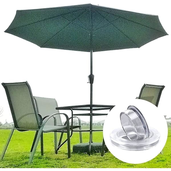 2 sæt silikone paraplyhulafdækning bord og prop paraplystativ parasol tilbehør Transparent