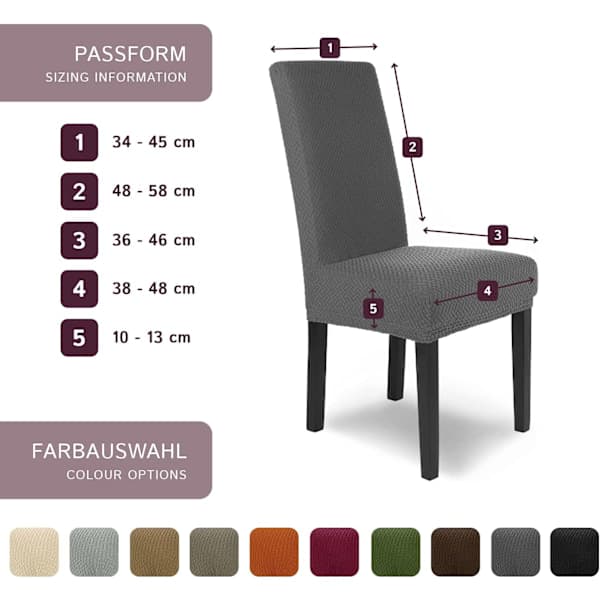 4-delt elastisk flonel stolbetræk / antracit / gyngestol c