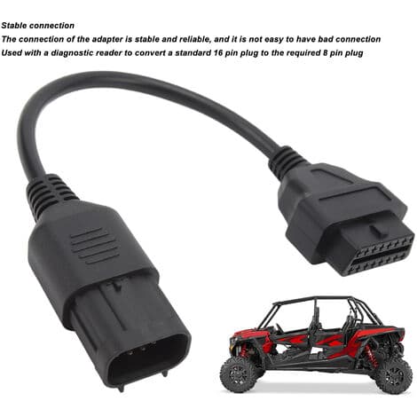 8-bens OBD2 diagnostisk adapter, stabil forbindelse erstatning for Polaris ATV Slingshot