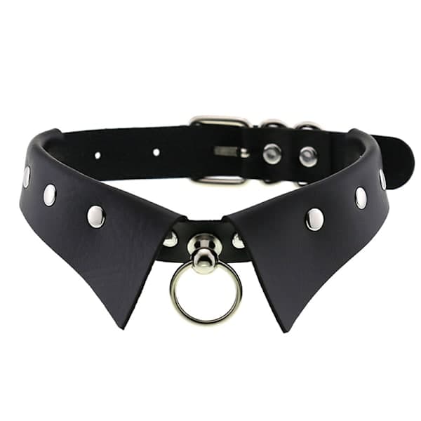 Läderchoker Punkhalsband Kvinnor Nitar Dubbade Chockers A10 A10