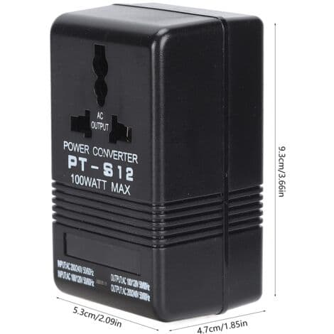 100W AC 100-120V til 220-240V Spændingsomformer – Strømadapter til Elektroniske Enheder – Holdbart PC-materiale