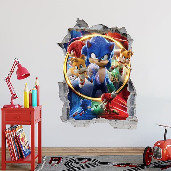 Sonic Adventure Veggdekor 3D Knust Custom Piggsvin Barn Ga