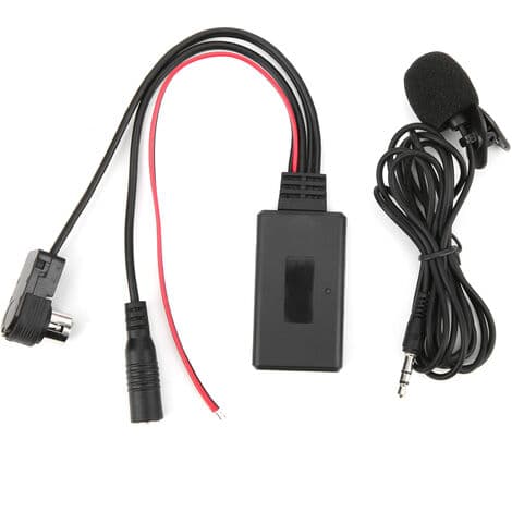 Aramox Auxiliary lydkabel, Bluetooth 5.0 AUX-kabeladapter med håndfri mikrofon, egnet til Alpine CDA-9857, CDA-9886 og CDA-117