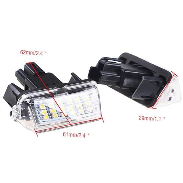 2-pak 12V SMD3528 LED nummerpladelys til bil