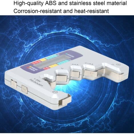 Batteritester, Universal Batterikontrol, Lille Batteritester til Lithium C/D/9V/AA/AAA/1.5V Batterier - Batteritester til Husholdningsbatterier