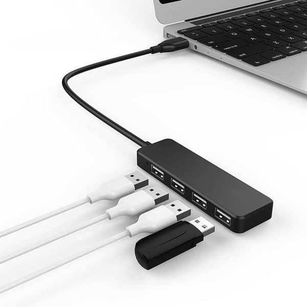 USB-hub, USB-splitter, 4-ports USB-adapter, USB-forlængerkabel til bærbar computer