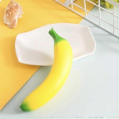 3-pack banan-squishy-leksaker, stresslindrande töjbar bananleksak, sensoriska fidget-leksaker för barn