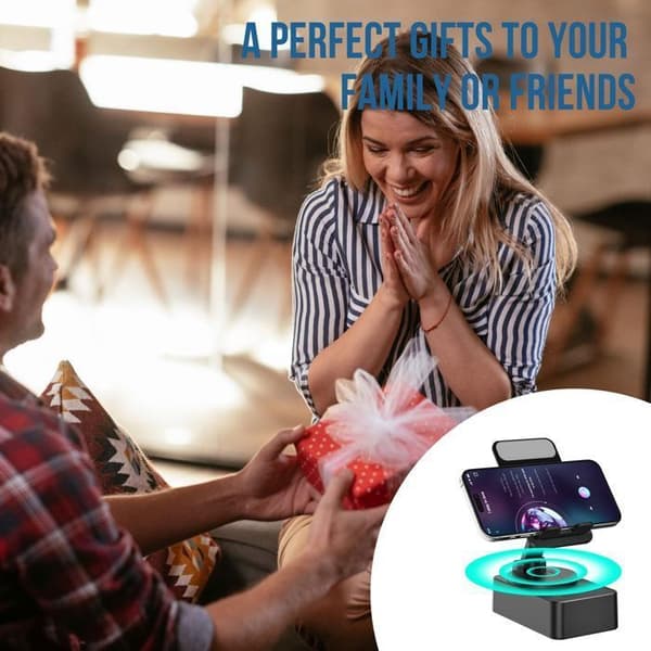 Langaton Bluetooth-puhelinteline liukumattomalla alustalla kotiin ja ulkokäyttöön pöytä-Bluetooth-kaiuttimella