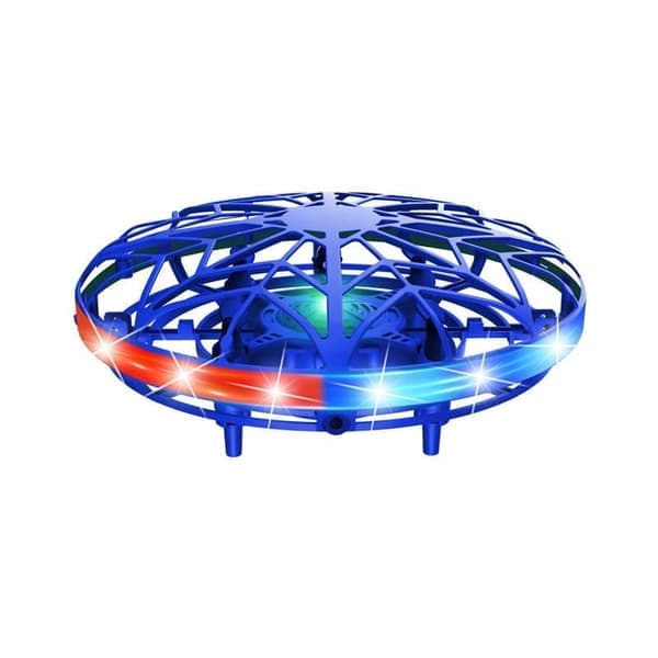 LED Mini Drone Håndstyret – Flyvende Boldlegetøj til Børn og Voksne Blå Blue