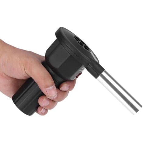 Bærbar elektrisk ventilator, batteridrevet, til grill og kulgrill