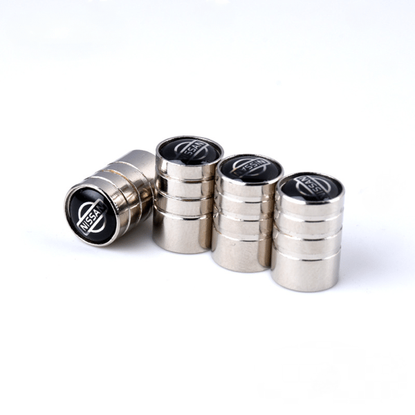 Bildekkventilhetter, passende ventilhetter, metallventilhetter (Nissan, 8-pakning)