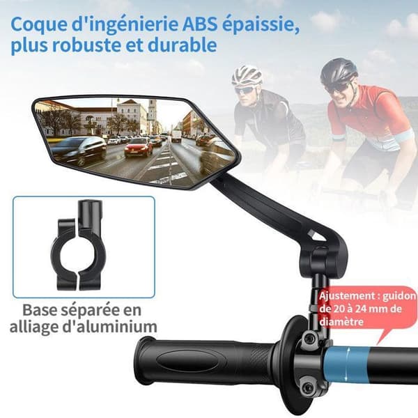 Elcykelspejle, foldbare, styrkompatible, HD 20-24 mm, cykelsikkerhedsbeskyttelse