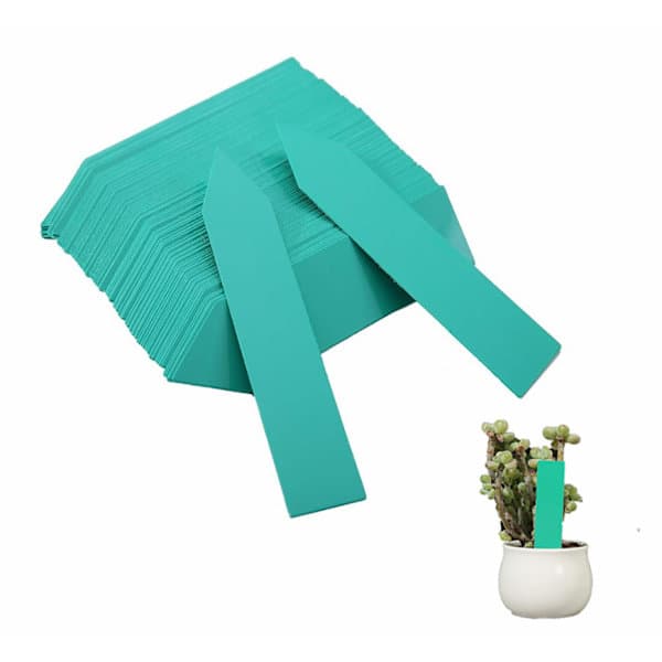 Vattentäta växtetiketter / växtskyltar med hål PVC 100-pack Grön