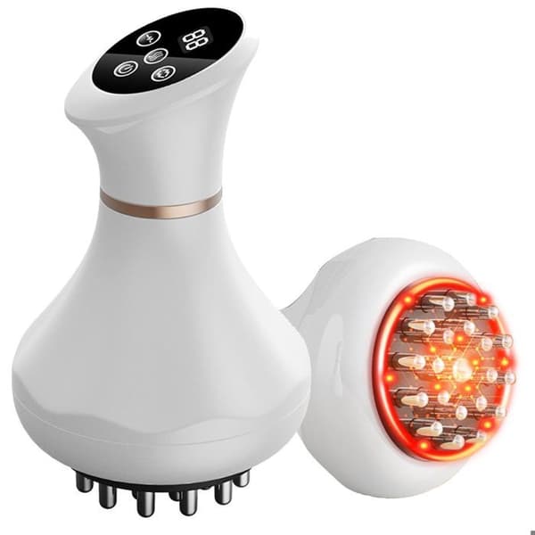 4-i-1 Elektrisk Anti-Cellulit Lymfmassageapparat - Kroppsskulptering Mikroström Rött Ljus Värme & Vibration - Bristningar