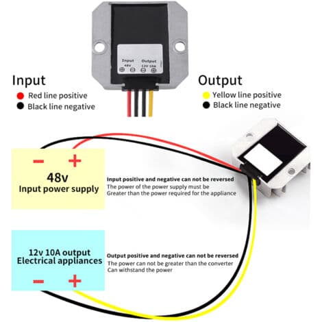 DC-DC 48V til 12V 10A 120W Step-Down Spenningsomformer Modul Buck Strømforsyning