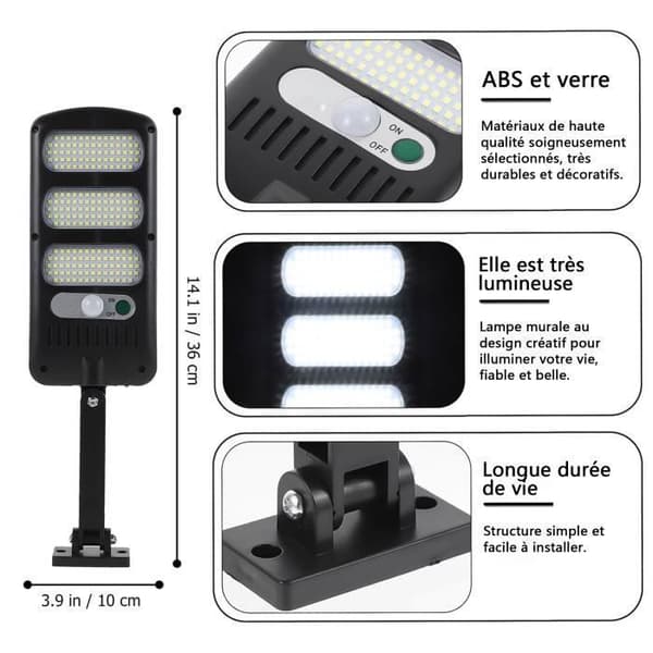Udendørs solcellelamper, 2-pak 213 LED udendørs sikkerhedsbelysning, bevægelsessensor - 3 tilstande, til haver