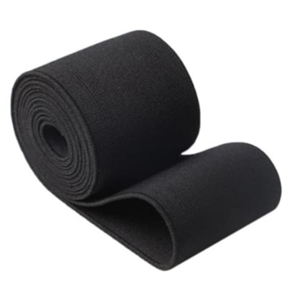 5m musta kuminauha - 3cm kuminauha