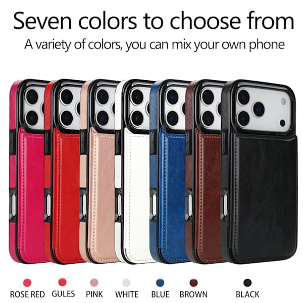 Forretningsskinnveske med flippfunksjon for iPhone 17/iPhone 17 Pro/iPhone 17 Promax iPhone 17 iPhone 17