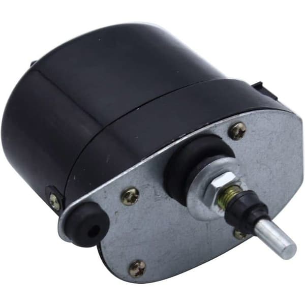 1 universal 12V sort vinduesviskermotor kompatibel med fiskebåde, campingvogne, uoriginal