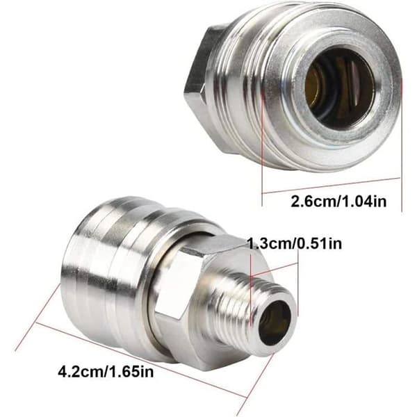 Kompressor snabbkopplingar, 10 stycken 1/4\" BSP kompressorkopplingar pneumatisk snabbkoppling luftkoppling