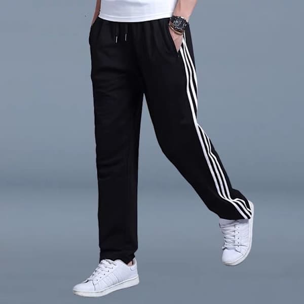 Joggebukse for menn, løs passform, pluss størrelse, rette ben, mørkegrå (bt) dyp grå 4XL Deep Grey 4XL