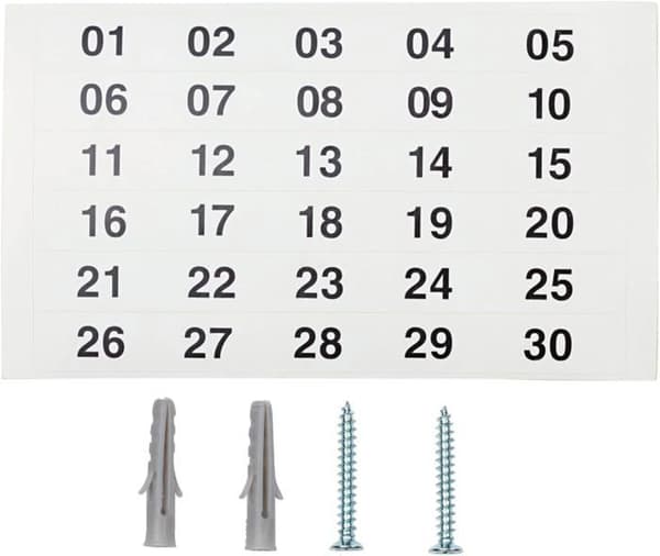 Nøgleskab - BEIJIYI - Model med digital kode - 20 kroge - Stålplade - Mat sort
