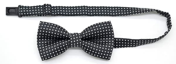 Connected Polkadot Sløyfe for Smågutter, Ensfarget Sløyfe for Barn Svart