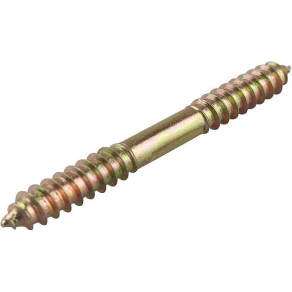 10 Møbelfikseringsbolte/dyvler - M8 x 80 mm Dobbeltendet hoved - Træ til træ