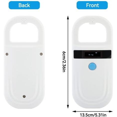 Kæledyrs-ID-læser, bærbar genopladelig RFID-chipscanner til kæledyr