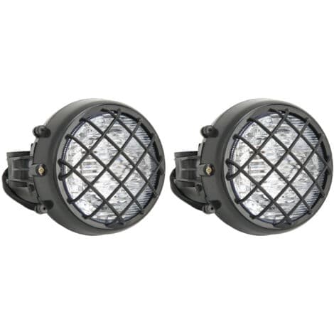 Par LED-forlygter til ATV, 12V, med pærer, udskiftningslampegitre til Warrior 1996-2001