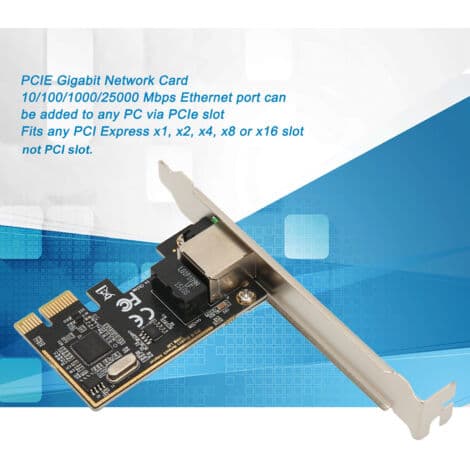 PCI Express Gigabit Ethernet 1000 Mbps verkkokortti PCIe RJ45 LAN-sovitin PC:lle, tukee Windowsia