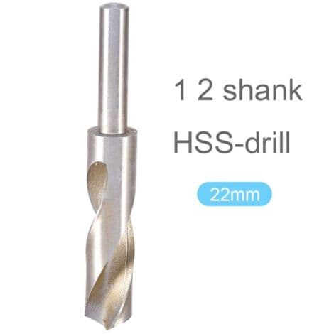 22 mm spidsdiameter 4241 HSS højhastighedsstål spiralbor til smede 1/2\" lige skaft boreværktøj