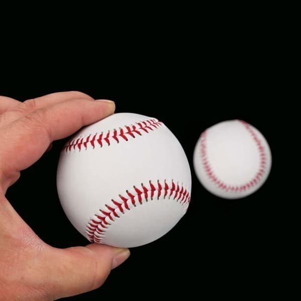 Sæt med 2 bløde baseballbolde i læder til voksne, til træning og sport, lavet af PU-læder, syet