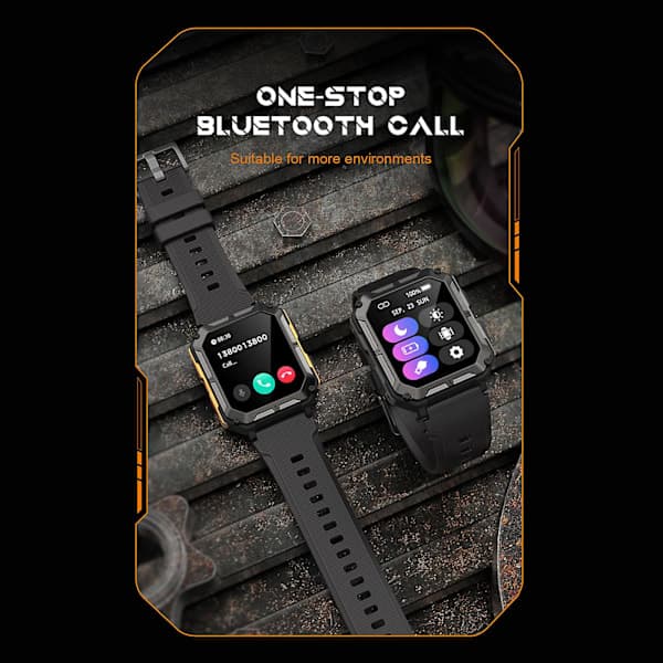 2024 Ny C20pro Smartwatch Pulsmätare Bluetooth Samtal Information Push Smart Armband Sportklocka App Dafit [SFF] Orange