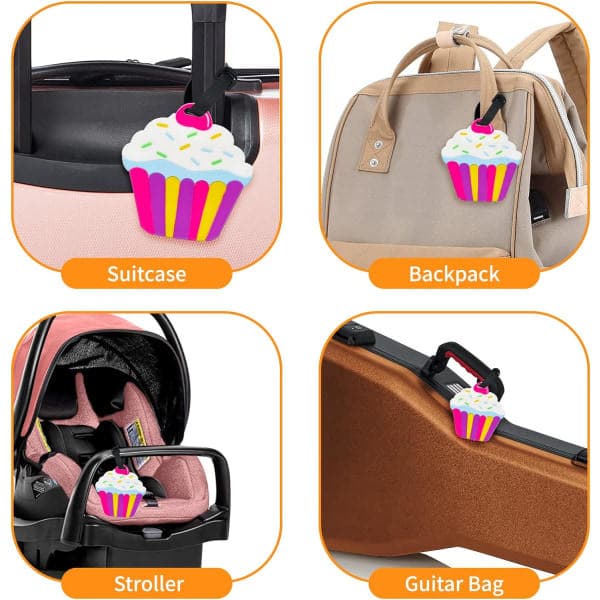 Bagagelapper 2-pakning, Bagagelapper Koffert ID-lapper Visittkortholder/Reise ID Bagagelapp (Kake)