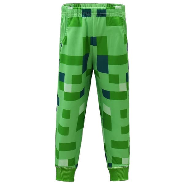 2 Minecraft-kostumer til børn, langærmet skjorte og bukser, SHznv 150cm 150cm